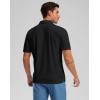 Golf Shirts Heather Polo Short Sleeve Dry Fit Lightweight Moisture Wicking Collared Shirts Casual Athletic Business(Black)