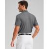 Golf Shirts Heather Polo Short Sleeve Dry Fit Lightweight Moisture Wicking Collared Shirts Casual Athletic Business(Charcoal)