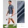 Golf Shirts Heather Polo Short Sleeve Dry Fit Lightweight Moisture Wicking Collared Shirts Casual Athletic Business(Dark Blue)