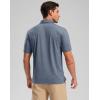 Golf Shirts Heather Polo Short Sleeve Dry Fit Lightweight Moisture Wicking Collared Shirts Casual Athletic Business(Dark Blue)