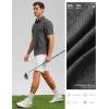 Golf Shirts Heather Polo Short Sleeve Dry Fit Lightweight Moisture Wicking Collared Shirts Casual Athletic Business(Dark Grey)