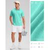 Golf Shirts Heather Polo Short Sleeve Dry Fit Lightweight Moisture Wicking Collared Shirts Casual Athletic Business(Emerald Green)