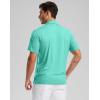 Golf Shirts Heather Polo Short Sleeve Dry Fit Lightweight Moisture Wicking Collared Shirts Casual Athletic Business(Emerald Green)