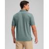 Golf Shirts Heather Polo Short Sleeve Dry Fit Lightweight Moisture Wicking Collared Shirts Casual Athletic Business(Grey Sage)