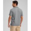 Golf Shirts Heather Polo Short Sleeve Dry Fit Lightweight Moisture Wicking Collared Shirts Casual Athletic Business(Light Grey)