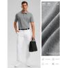Golf Shirts Heather Polo Short Sleeve Dry Fit Lightweight Moisture Wicking Collared Shirts Casual Athletic Business(Light Grey)