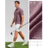 Golf Shirts Heather Polo Short Sleeve Dry Fit Lightweight Moisture Wicking Collared Shirts Casual Athletic Business(Merlot Red)