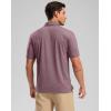 Golf Shirts Heather Polo Short Sleeve Dry Fit Lightweight Moisture Wicking Collared Shirts Casual Athletic Business(Merlot Red)