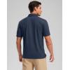 Golf Shirts Heather Polo Short Sleeve Dry Fit Lightweight Moisture Wicking Collared Shirts Casual Athletic Business(Navy)