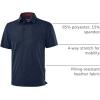Golf Shirts Heather Polo Short Sleeve Dry Fit Lightweight Moisture Wicking Collared Shirts Casual Athletic Business(Navy)