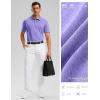 Golf Shirts Heather Polo Short Sleeve Dry Fit Lightweight Moisture Wicking Collared Shirts Casual Athletic Business(Purple)