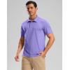 Golf Shirts Heather Polo Short Sleeve Dry Fit Lightweight Moisture Wicking Collared Shirts Casual Athletic Business(Purple)
