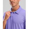 Golf Shirts Heather Polo Short Sleeve Dry Fit Lightweight Moisture Wicking Collared Shirts Casual Athletic Business(Purple)