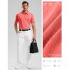 Golf Shirts Heather Polo Short Sleeve Dry Fit Lightweight Moisture Wicking Collared Shirts Casual Athletic Business(Red)