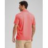 Golf Shirts Heather Polo Short Sleeve Dry Fit Lightweight Moisture Wicking Collared Shirts Casual Athletic Business(Red)