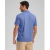 Golf Shirts Heather Polo Short Sleeve Dry Fit Lightweight Moisture Wicking Collared Shirts Casual Athletic Business(Royal Blue)