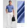 Golf Shirts Heather Polo Short Sleeve Dry Fit Lightweight Moisture Wicking Collared Shirts Casual Athletic Business(Royal Blue)