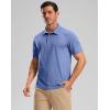 Golf Shirts Heather Polo Short Sleeve Dry Fit Lightweight Moisture Wicking Collared Shirts Casual Athletic Business(Royal Blue)
