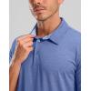 Golf Shirts Heather Polo Short Sleeve Dry Fit Lightweight Moisture Wicking Collared Shirts Casual Athletic Business(Royal Blue)