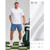 Golf Shirts Heather Polo Short Sleeve Dry Fit Lightweight Moisture Wicking Collared Shirts Casual Athletic Business(White)
