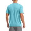 Men’s UPF 50+ Sun Protection Dry Fit Workout T-Shirts Rash Guard Swim Shirts Moisture Wicking Tee for Athletic, Beach, Hiking(Blue)