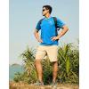 Men’s UPF 50+ Sun Protection Dry Fit Workout T-Shirts Rash Guard Swim Shirts Moisture Wicking Tee for Athletic, Beach, Hiking(Blue Shoal)
