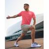 Men’s UPF 50+ Sun Protection Dry Fit Workout T-Shirts Rash Guard Swim Shirts Moisture Wicking Tee for Athletic, Beach, Hiking(Coral)
