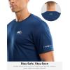 Men’s UPF 50+ Sun Protection Dry Fit Workout T-Shirts Rash Guard Swim Shirts Moisture Wicking Tee for Athletic, Beach, Hiking(Dark Blue)