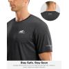 Men’s UPF 50+ Sun Protection Dry Fit Workout T-Shirts Rash Guard Swim Shirts Moisture Wicking Tee for Athletic, Beach, Hiking(Heather Carbon)