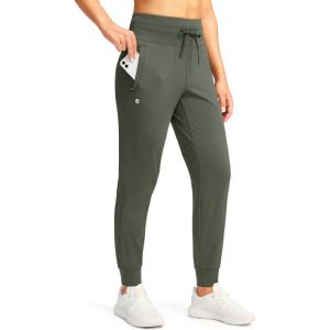 G GRADUAL Women’s Joggers Pants with Zipper Pockets High Waisted Sweatpants Athletic Tapered Pants for Women Lounge Workout(Sage Green)