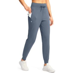 G GRADUAL Women’s Joggers Pants with Zipper Pockets High Waisted Sweatpants Athletic Tapered Pants for Women Lounge Workout(Slate Blue)