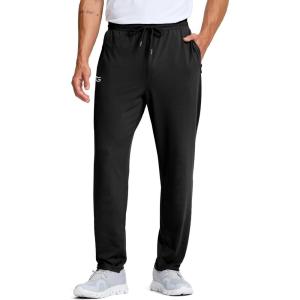 G Gradual Men’s Sweatpants with Zipper Pockets Lightweight Athletic Workout Pants Soft Casual Lounge Sweat Pants for Mens(Black)