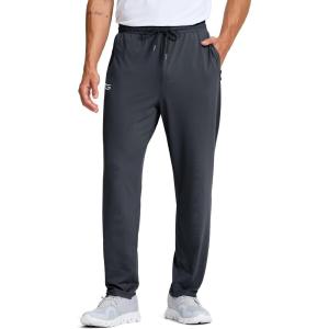 G Gradual Men’s Sweatpants with Zipper Pockets Lightweight Athletic Workout Pants Soft Casual Lounge Sweat Pants for Mens(Grey)