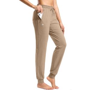 G Gradual Women’s 30″/32″/34″ Inseam Tall Sweatpants Cotton Joggers with Zipper Pockets Yoga Lounge Athletic Pants for Women(Khaki)