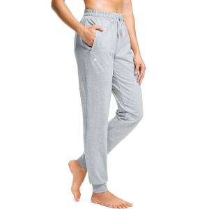 G Gradual Women’s 30″/32″/34″ Inseam Tall Sweatpants Cotton Joggers with Zipper Pockets Yoga Lounge Athletic Pants for Women(Light Grey)