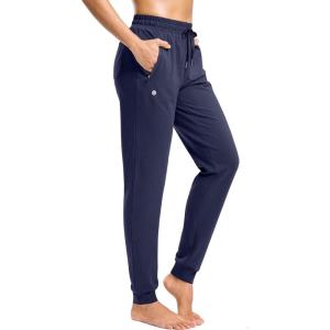 G Gradual Women’s 30″/32″/34″ Inseam Tall Sweatpants Cotton Joggers with Zipper Pockets Yoga Lounge Athletic Pants for Women(Navy)