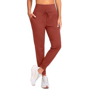 G Gradual Women’s Joggers High Waisted Athletic Sweatpants with Zipper Pockets Tapered Workout Lounge Pants for Women