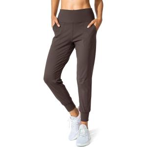 G Gradual Women’s Joggers High Waisted Yoga Pants with Pockets Loose Leggings for Women Workout, Athletic, Lounge(Brown)