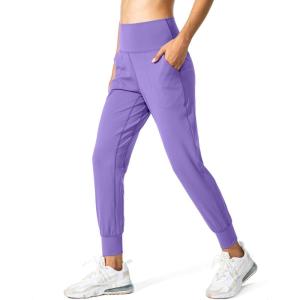 G Gradual Women’s Joggers High Waisted Yoga Pants with Pockets Loose Leggings for Women Workout, Athletic, Lounge(Deep Lavender)