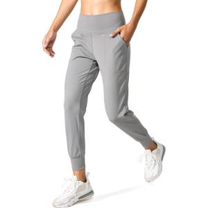 G Gradual Women’s Joggers High Waisted Yoga Pants with Pockets Loose Leggings for Women Workout, Athletic, Lounge(Light Grey)