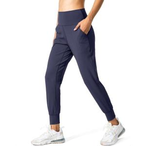 G Gradual Women’s Joggers High Waisted Yoga Pants with Pockets Loose Leggings for Women Workout, Athletic, Lounge(Navy)