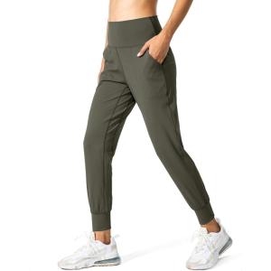 G Gradual Women’s Joggers High Waisted Yoga Pants with Pockets Loose Leggings for Women Workout, Athletic, Lounge(Olive Green)