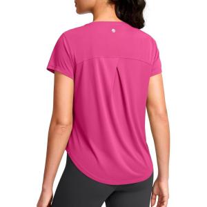 G Gradual Women’s Workout Tops Short Sleeve Lightweight Athletic Yoga Running Shirts Loose Fit Quick Dry Gym T-Shirts(Rose)