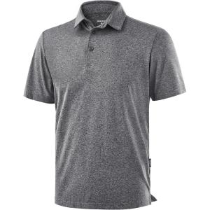 Golf Shirts Heather Polo Short Sleeve Dry Fit Lightweight Moisture Wicking Collared Shirts Casual Athletic Business(Charcoal)