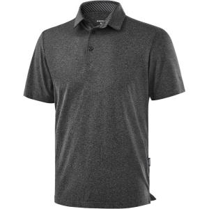 Golf Shirts Heather Polo Short Sleeve Dry Fit Lightweight Moisture Wicking Collared Shirts Casual Athletic Business(Dark Grey)