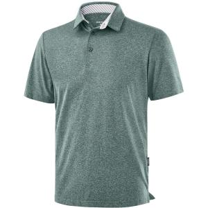Golf Shirts Heather Polo Short Sleeve Dry Fit Lightweight Moisture Wicking Collared Shirts Casual Athletic Business(Grey Sage)
