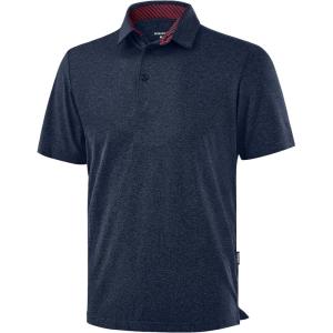 Golf Shirts Heather Polo Short Sleeve Dry Fit Lightweight Moisture Wicking Collared Shirts Casual Athletic Business(Navy)