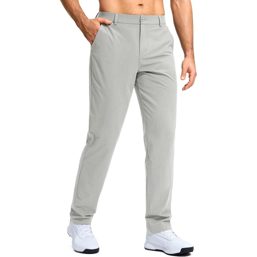 imageG Gradual Mens Golf Pants Stretch Dress Casual Pants 30quot32quot34quot Lightweight Work Travel Slacks for Men with 4 PocketsSilver Drop