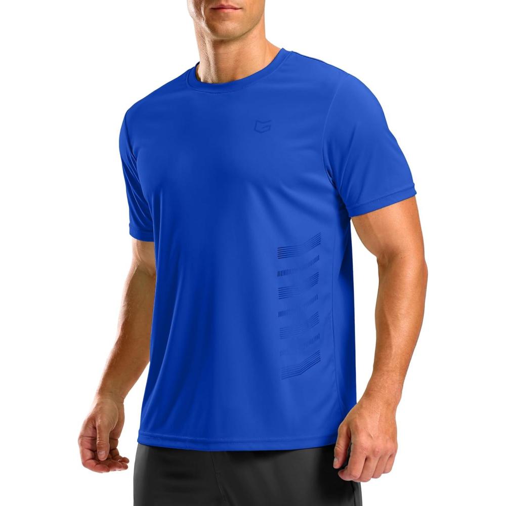 imageG Gradual Mens Workout Shirts Quick Dry Athletic Running TShirts Lightweight Moisture Wicking Short Sleeve Sports Gym TopsBlue