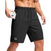 G Gradual Men’s Athletic Running Shorts with Zipper Pockets Quick Dry 7″/ 5″/ 9″ Workout Gym Shorts for Basketball Hiking(Black)